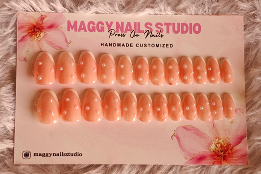 french with pearl Nail