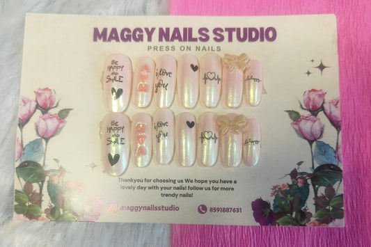 custome valentine nails